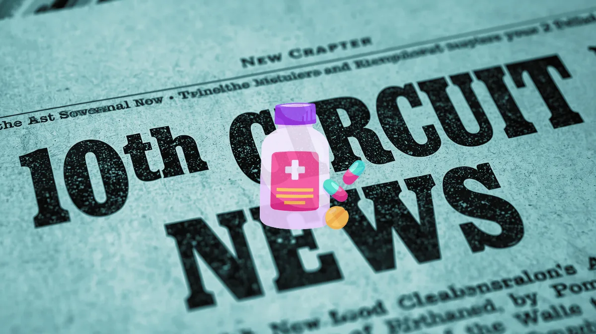 10th Circuit Tylenol Autism News headline featuring a bottle of painkillers