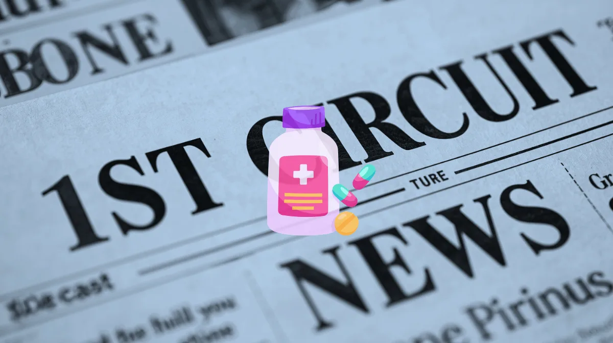1st Circuit Tylenol Autism News headline featuring a bottle of painkillers