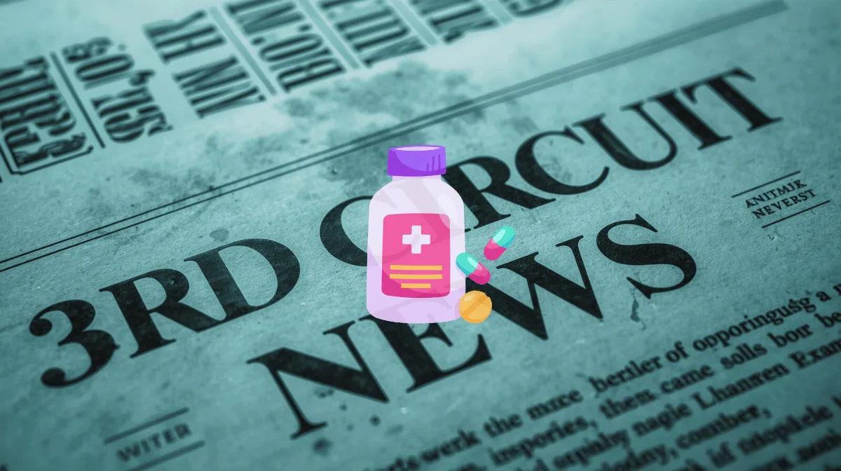 3rd Circuit Tylenol Autism News headline featuring a bottle of painkillers