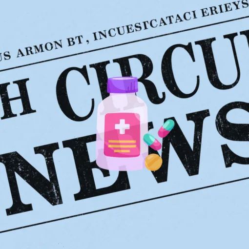 5th Circuit Tylenol Autism News headline featuring a bottle of painkillers