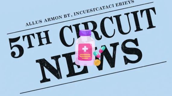 5th Circuit Tylenol Autism News headline featuring a bottle of painkillers