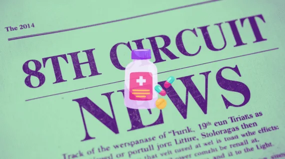 8th Circuit Tylenol Autism News headline featuring a bottle of painkillers
